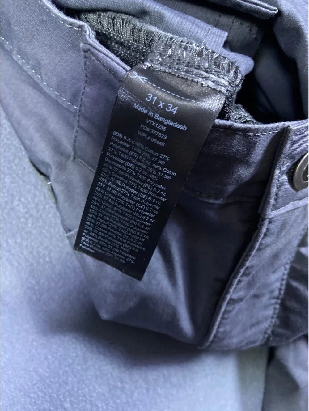VERTX Cutback Technical Pants Men 31x34 33 Gray Hiking Utility Tech Work VTX1235
